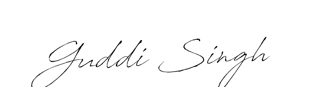 Create a beautiful signature design for name Guddi Singh. With this signature (Antro_Vectra) fonts, you can make a handwritten signature for free. Guddi Singh signature style 6 images and pictures png