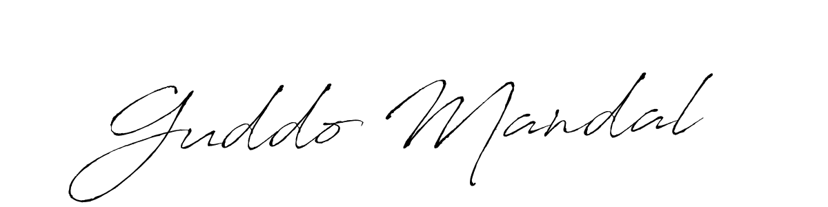 Make a beautiful signature design for name Guddo Mandal. With this signature (Antro_Vectra) style, you can create a handwritten signature for free. Guddo Mandal signature style 6 images and pictures png