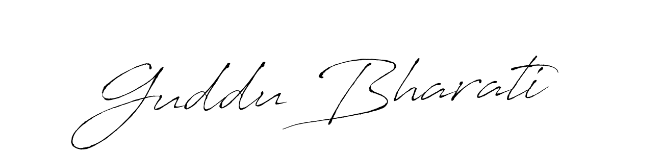 Create a beautiful signature design for name Guddu Bharati. With this signature (Antro_Vectra) fonts, you can make a handwritten signature for free. Guddu Bharati signature style 6 images and pictures png