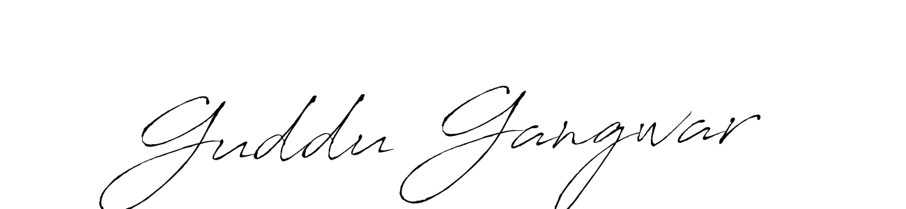 Create a beautiful signature design for name Guddu Gangwar. With this signature (Antro_Vectra) fonts, you can make a handwritten signature for free. Guddu Gangwar signature style 6 images and pictures png