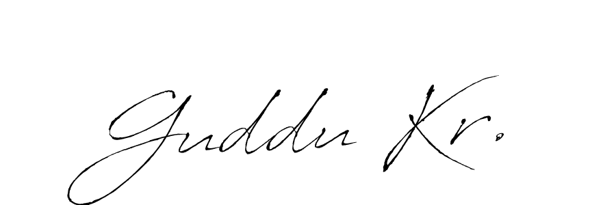 The best way (Antro_Vectra) to make a short signature is to pick only two or three words in your name. The name Guddu Kr. include a total of six letters. For converting this name. Guddu Kr. signature style 6 images and pictures png