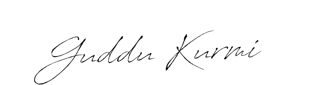 Design your own signature with our free online signature maker. With this signature software, you can create a handwritten (Antro_Vectra) signature for name Guddu Kurmi. Guddu Kurmi signature style 6 images and pictures png