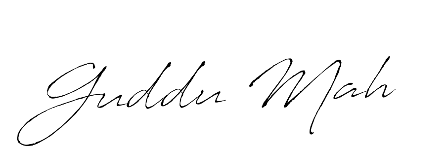 How to make Guddu Mah signature? Antro_Vectra is a professional autograph style. Create handwritten signature for Guddu Mah name. Guddu Mah signature style 6 images and pictures png