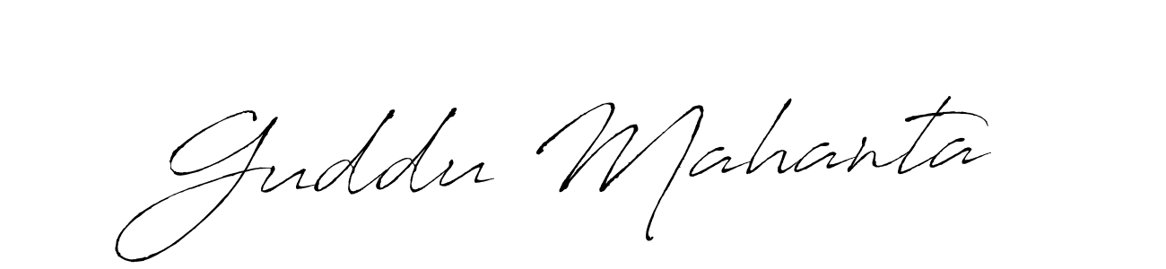 Create a beautiful signature design for name Guddu Mahanta. With this signature (Antro_Vectra) fonts, you can make a handwritten signature for free. Guddu Mahanta signature style 6 images and pictures png