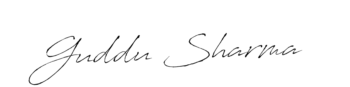 Create a beautiful signature design for name Guddu Sharma. With this signature (Antro_Vectra) fonts, you can make a handwritten signature for free. Guddu Sharma signature style 6 images and pictures png