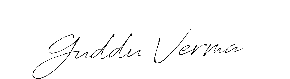 Guddu Verma stylish signature style. Best Handwritten Sign (Antro_Vectra) for my name. Handwritten Signature Collection Ideas for my name Guddu Verma. Guddu Verma signature style 6 images and pictures png