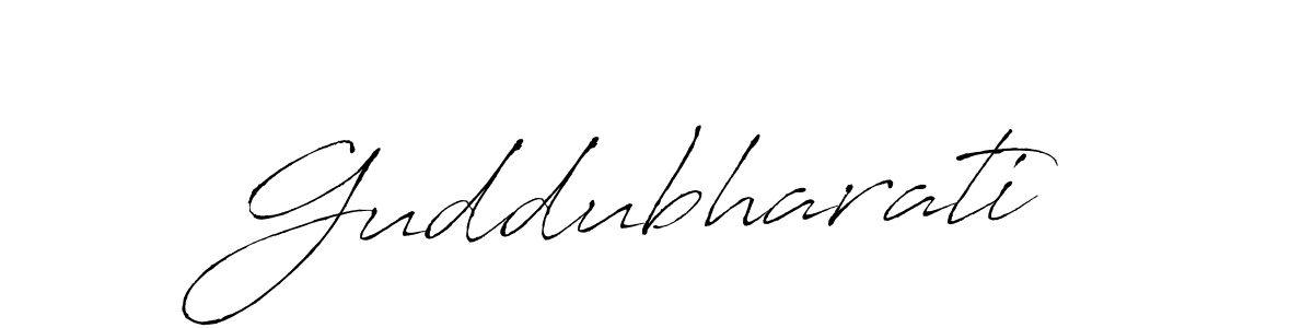 Design your own signature with our free online signature maker. With this signature software, you can create a handwritten (Antro_Vectra) signature for name Guddubharati. Guddubharati signature style 6 images and pictures png