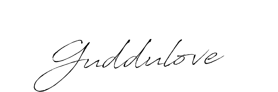 The best way (Antro_Vectra) to make a short signature is to pick only two or three words in your name. The name Guddulove include a total of six letters. For converting this name. Guddulove signature style 6 images and pictures png