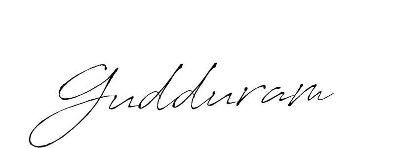 Make a beautiful signature design for name Gudduram. With this signature (Antro_Vectra) style, you can create a handwritten signature for free. Gudduram signature style 6 images and pictures png