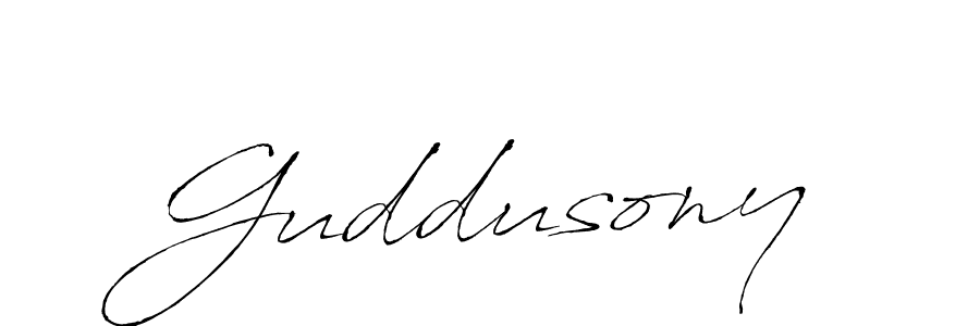 Make a beautiful signature design for name Guddusony. With this signature (Antro_Vectra) style, you can create a handwritten signature for free. Guddusony signature style 6 images and pictures png