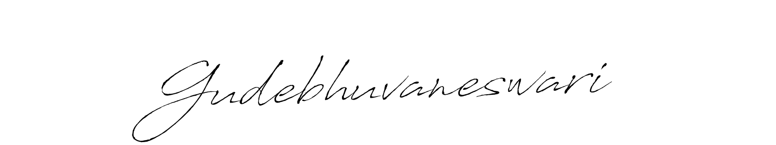 How to make Gudebhuvaneswari name signature. Use Antro_Vectra style for creating short signs online. This is the latest handwritten sign. Gudebhuvaneswari signature style 6 images and pictures png