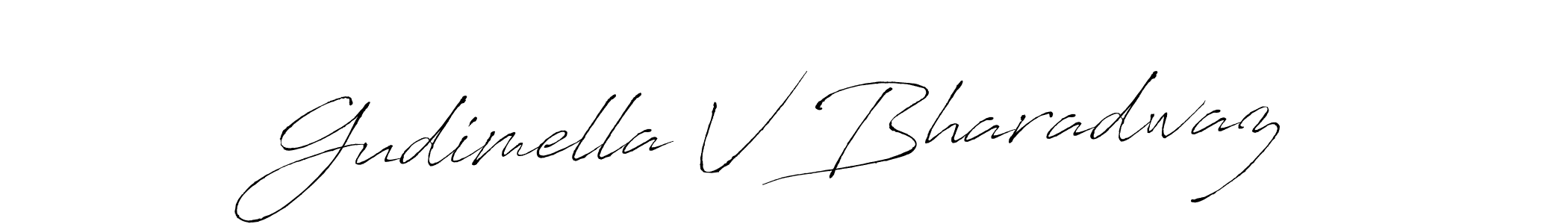 Make a short Gudimella V Bharadwaz signature style. Manage your documents anywhere anytime using Antro_Vectra. Create and add eSignatures, submit forms, share and send files easily. Gudimella V Bharadwaz signature style 6 images and pictures png