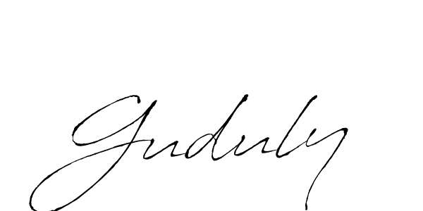 How to make Guduly signature? Antro_Vectra is a professional autograph style. Create handwritten signature for Guduly name. Guduly signature style 6 images and pictures png