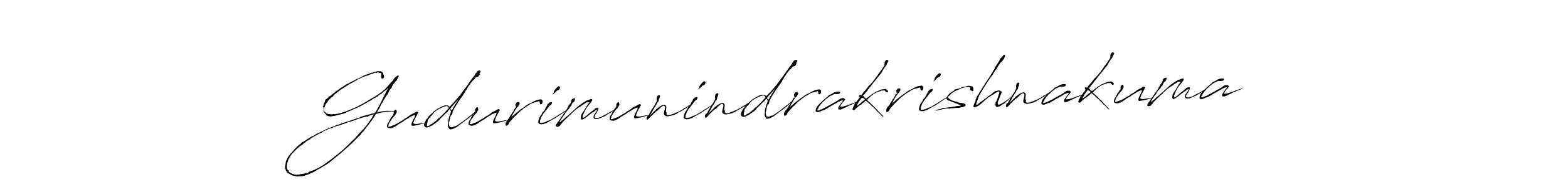 It looks lik you need a new signature style for name Gudurimunindrakrishnakuma. Design unique handwritten (Antro_Vectra) signature with our free signature maker in just a few clicks. Gudurimunindrakrishnakuma signature style 6 images and pictures png