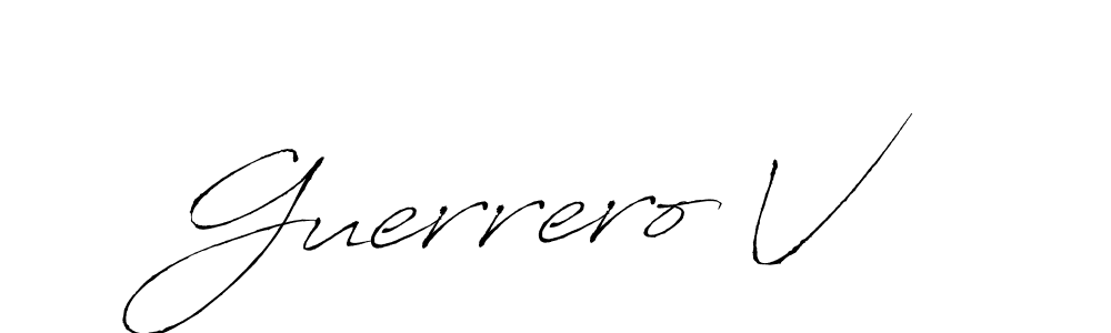 Create a beautiful signature design for name Guerrero V. With this signature (Antro_Vectra) fonts, you can make a handwritten signature for free. Guerrero V signature style 6 images and pictures png