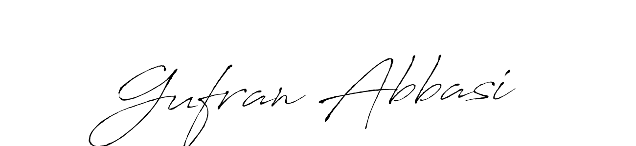 Create a beautiful signature design for name Gufran Abbasi. With this signature (Antro_Vectra) fonts, you can make a handwritten signature for free. Gufran Abbasi signature style 6 images and pictures png