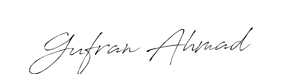 Design your own signature with our free online signature maker. With this signature software, you can create a handwritten (Antro_Vectra) signature for name Gufran Ahmad. Gufran Ahmad signature style 6 images and pictures png