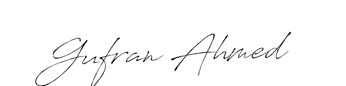 Design your own signature with our free online signature maker. With this signature software, you can create a handwritten (Antro_Vectra) signature for name Gufran Ahmed. Gufran Ahmed signature style 6 images and pictures png