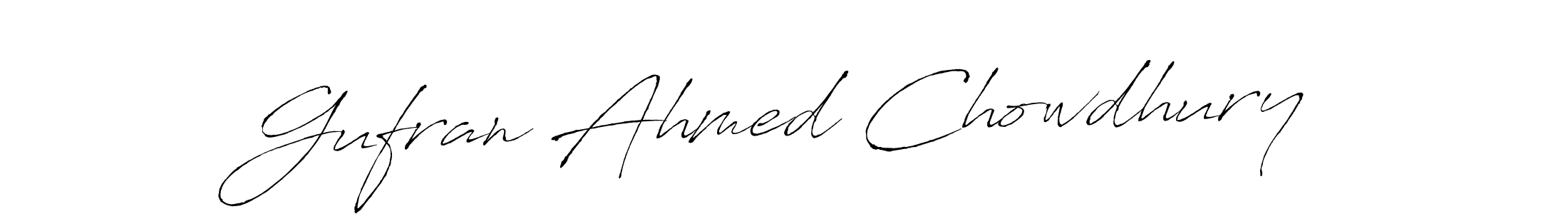 Use a signature maker to create a handwritten signature online. With this signature software, you can design (Antro_Vectra) your own signature for name Gufran Ahmed Chowdhury. Gufran Ahmed Chowdhury signature style 6 images and pictures png