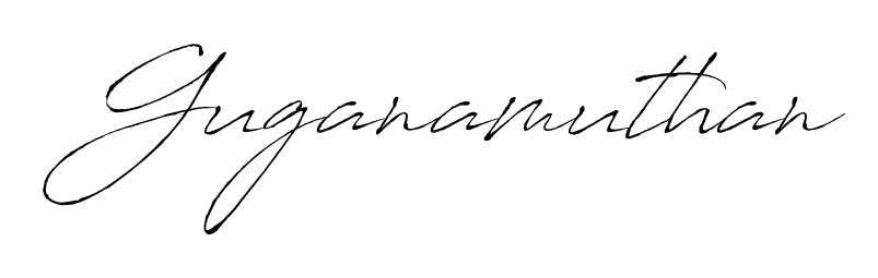 Quickly download Guganamuthan name signature in high-resolution PNG using Antro_Vectra style. Ready to insert into PDFs and online applications. Guganamuthan signature style 6 images and pictures png