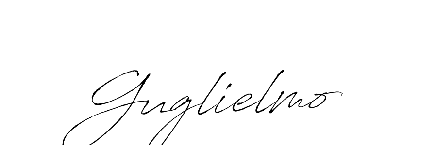 Use a signature maker to create a handwritten signature online. With this signature software, you can design (Antro_Vectra) your own signature for name Guglielmo. Guglielmo signature style 6 images and pictures png