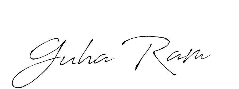Design your own signature with our free online signature maker. With this signature software, you can create a handwritten (Antro_Vectra) signature for name Guha Ram. Guha Ram signature style 6 images and pictures png