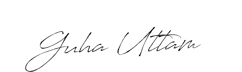 Similarly Antro_Vectra is the best handwritten signature design. Signature creator online .You can use it as an online autograph creator for name Guha Uttam. Guha Uttam signature style 6 images and pictures png