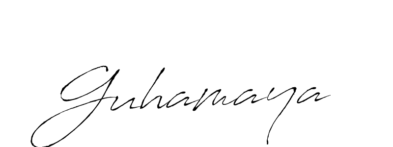 Create a beautiful signature design for name Guhamaya. With this signature (Antro_Vectra) fonts, you can make a handwritten signature for free. Guhamaya signature style 6 images and pictures png
