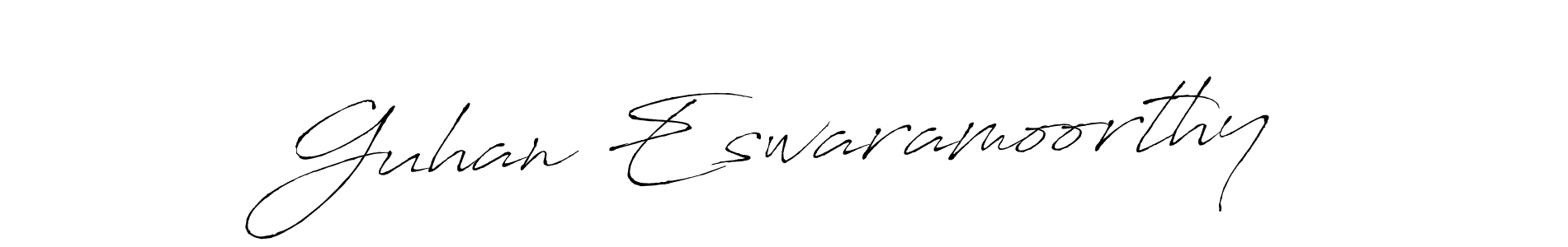 Antro_Vectra is a professional signature style that is perfect for those who want to add a touch of class to their signature. It is also a great choice for those who want to make their signature more unique. Get Guhan Eswaramoorthy name to fancy signature for free. Guhan Eswaramoorthy signature style 6 images and pictures png