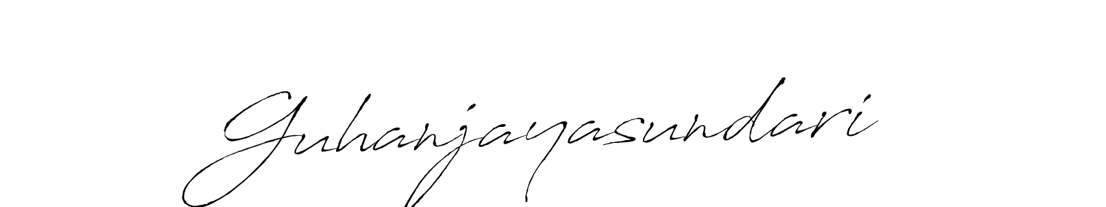 You should practise on your own different ways (Antro_Vectra) to write your name (Guhanjayasundari) in signature. don't let someone else do it for you. Guhanjayasundari signature style 6 images and pictures png