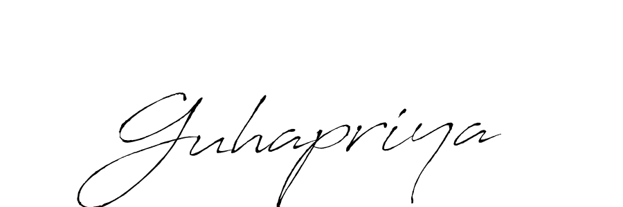 You should practise on your own different ways (Antro_Vectra) to write your name (Guhapriya) in signature. don't let someone else do it for you. Guhapriya signature style 6 images and pictures png