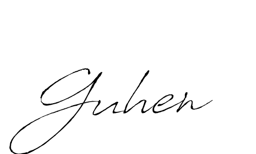 Create a beautiful signature design for name Guhen. With this signature (Antro_Vectra) fonts, you can make a handwritten signature for free. Guhen signature style 6 images and pictures png