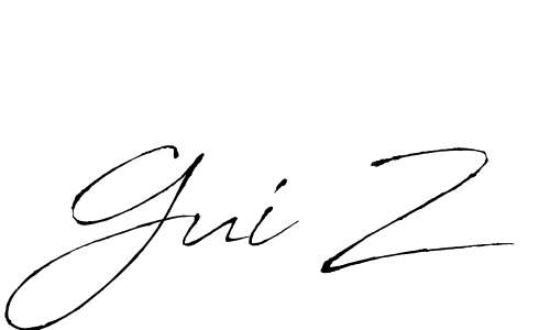 Create a beautiful signature design for name Gui Z. With this signature (Antro_Vectra) fonts, you can make a handwritten signature for free. Gui Z signature style 6 images and pictures png