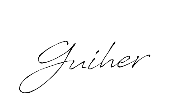 if you are searching for the best signature style for your name Guiher. so please give up your signature search. here we have designed multiple signature styles  using Antro_Vectra. Guiher signature style 6 images and pictures png