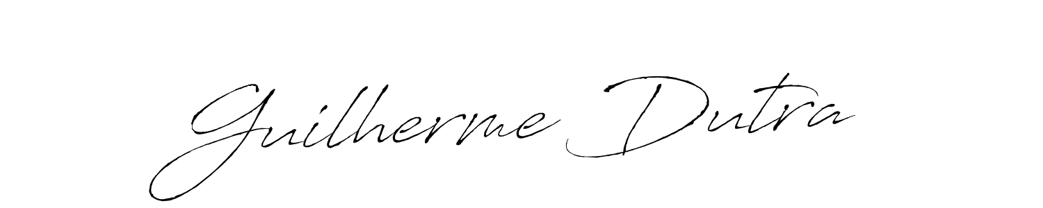 Make a beautiful signature design for name Guilherme Dutra. With this signature (Antro_Vectra) style, you can create a handwritten signature for free. Guilherme Dutra signature style 6 images and pictures png