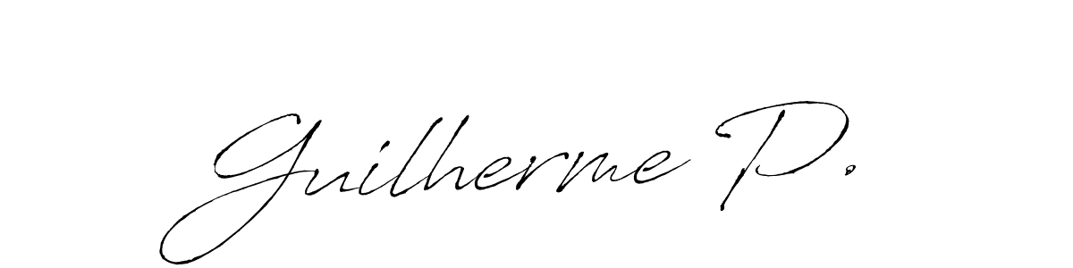 Similarly Antro_Vectra is the best handwritten signature design. Signature creator online .You can use it as an online autograph creator for name Guilherme P.. Guilherme P. signature style 6 images and pictures png