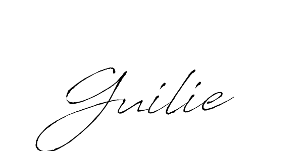 Design your own signature with our free online signature maker. With this signature software, you can create a handwritten (Antro_Vectra) signature for name Guilie. Guilie signature style 6 images and pictures png