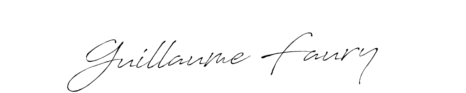 How to make Guillaume Faury name signature. Use Antro_Vectra style for creating short signs online. This is the latest handwritten sign. Guillaume Faury signature style 6 images and pictures png