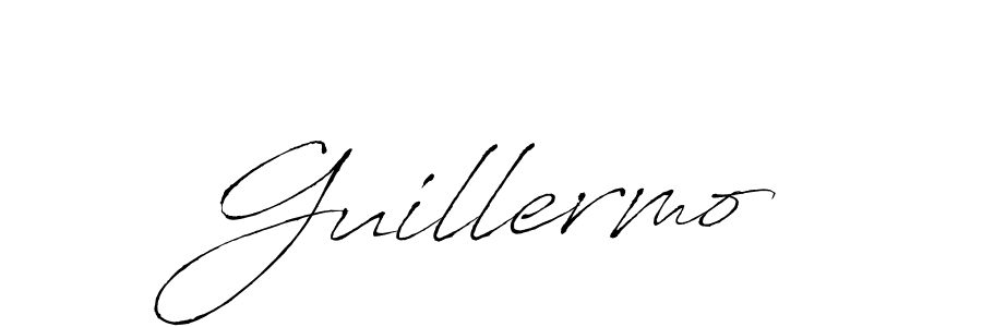 Use a signature maker to create a handwritten signature online. With this signature software, you can design (Antro_Vectra) your own signature for name Guillermo. Guillermo signature style 6 images and pictures png