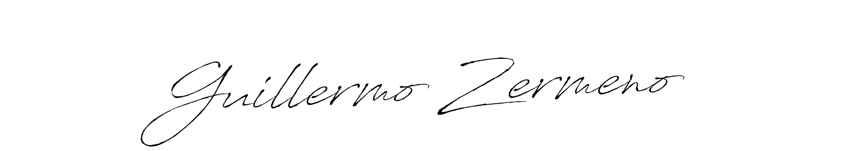 How to make Guillermo Zermeno name signature. Use Antro_Vectra style for creating short signs online. This is the latest handwritten sign. Guillermo Zermeno signature style 6 images and pictures png