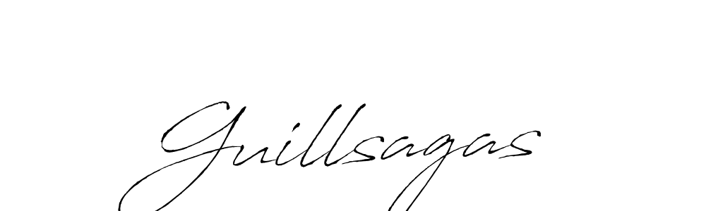 How to make Guillsagas name signature. Use Antro_Vectra style for creating short signs online. This is the latest handwritten sign. Guillsagas signature style 6 images and pictures png