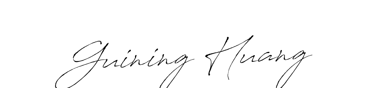 How to make Guining Huang signature? Antro_Vectra is a professional autograph style. Create handwritten signature for Guining Huang name. Guining Huang signature style 6 images and pictures png