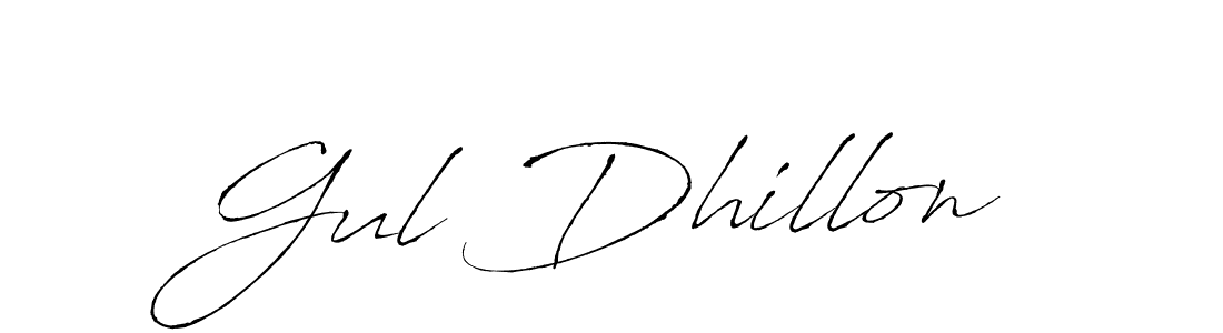 How to make Gul Dhillon name signature. Use Antro_Vectra style for creating short signs online. This is the latest handwritten sign. Gul Dhillon signature style 6 images and pictures png