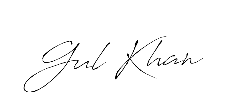 Gul Khan stylish signature style. Best Handwritten Sign (Antro_Vectra) for my name. Handwritten Signature Collection Ideas for my name Gul Khan. Gul Khan signature style 6 images and pictures png