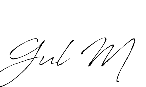 You should practise on your own different ways (Antro_Vectra) to write your name (Gul M) in signature. don't let someone else do it for you. Gul M signature style 6 images and pictures png