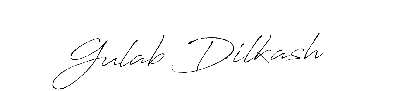 How to make Gulab Dilkash signature? Antro_Vectra is a professional autograph style. Create handwritten signature for Gulab Dilkash name. Gulab Dilkash signature style 6 images and pictures png