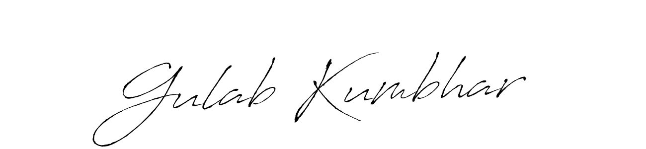 Similarly Antro_Vectra is the best handwritten signature design. Signature creator online .You can use it as an online autograph creator for name Gulab Kumbhar. Gulab Kumbhar signature style 6 images and pictures png