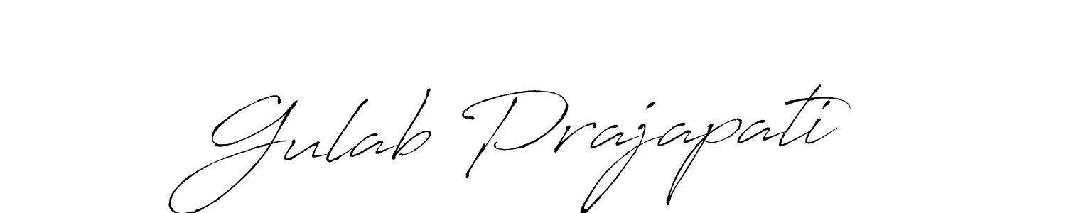 It looks lik you need a new signature style for name Gulab Prajapati. Design unique handwritten (Antro_Vectra) signature with our free signature maker in just a few clicks. Gulab Prajapati signature style 6 images and pictures png