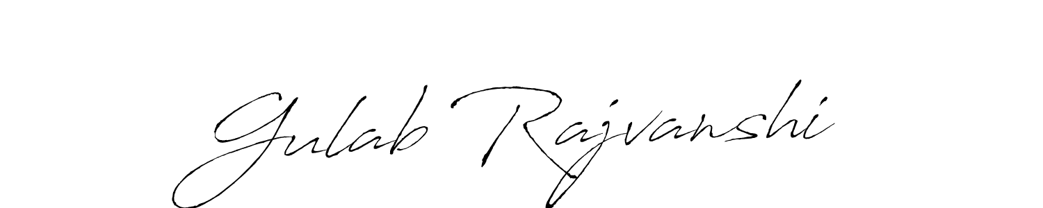 Also You can easily find your signature by using the search form. We will create Gulab Rajvanshi name handwritten signature images for you free of cost using Antro_Vectra sign style. Gulab Rajvanshi signature style 6 images and pictures png