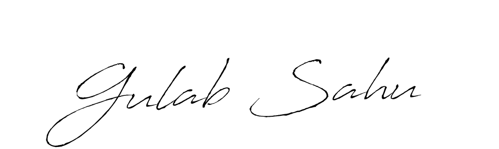 if you are searching for the best signature style for your name Gulab Sahu. so please give up your signature search. here we have designed multiple signature styles  using Antro_Vectra. Gulab Sahu signature style 6 images and pictures png